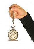 stock photo of tick tock  - A photo of a woman holding a watch - JPG 