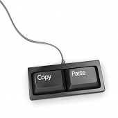 stock photo of past  - Keyboard with two buttons - JPG 