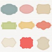 pic of vintage  - Vector set of vintage frames - JPG 
