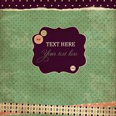 picture of  photo  - Scrap template of vintage worn distressed design - JPG 