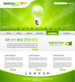 foto of globe  - Green eco website layout template - JPG 
