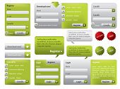 foto of web internet  - Green website form set with buttons - JPG 