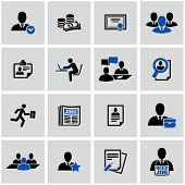 image of meeting  - Human resource and recruitment icons set - JPG 