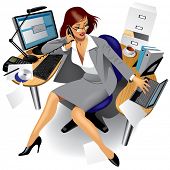 picture of business people  - Vector image of a business women in office - JPG 