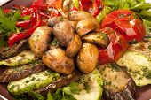 stock photo of food  - Baked vegetables - JPG 