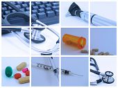picture of medical  - Collage of medical and healthcare devices used by medical professionals  - JPG 