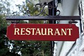 stock photo of restaurant  - Sign - JPG 