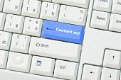foto of technology concept  - Keyboard blue key Contact us  - JPG 