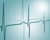 foto of medical doctors  - A medical background with a heart beat  - JPG 