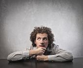 foto of businessmen  - Thinking businessman - JPG 