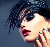 stock photo of art  - Fashion Art Girl Portrait - JPG 