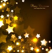 stock photo of illustration  - Elegant Christmas background with stars and place for text - JPG 