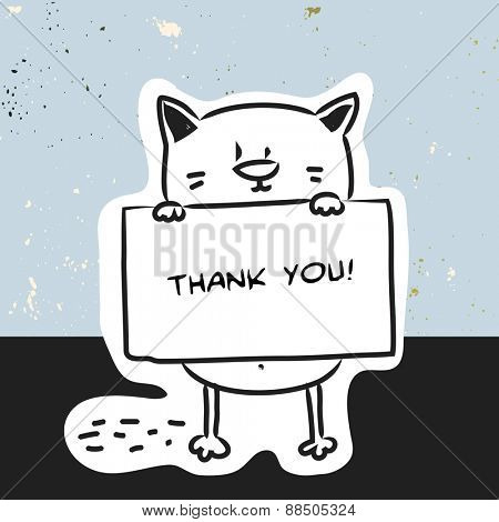 cute cat holding a