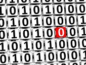 stock photo of zero  - 3D Number Zero inside zero one blocks - JPG 
