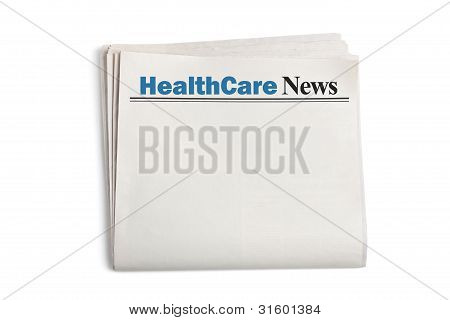 Picture or Photo of Health Care News, Newspaper with white background