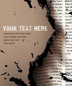 stock photo of newspaper  - Burnt edge of newspaper with ash - JPG 