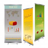 pic of roll  - Vector blank roll up banner display template for designers - JPG 