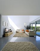 picture of interior  - interior modern brick house - JPG 