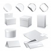 stock photo of objects  - Set of vector white paper  - JPG 