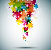 stock photo of puzzle  - Abstract background made from puzzle pieces - JPG 
