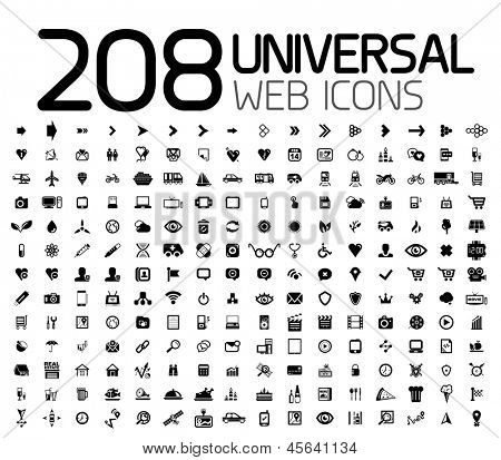 Picture or Photo of Black icon set : web, internet, mobile, business, technology. Vector