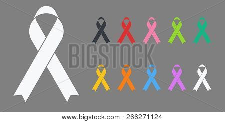 Poster: Colorful Awareness Ribbons Design Element