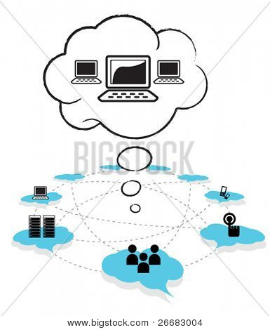 Picture or Photo of Cloud computing concept design