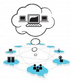 pic of clouds  - Cloud computing concept design - JPG 