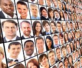 stock photo of people  - Many the isolated portraits of people - JPG 