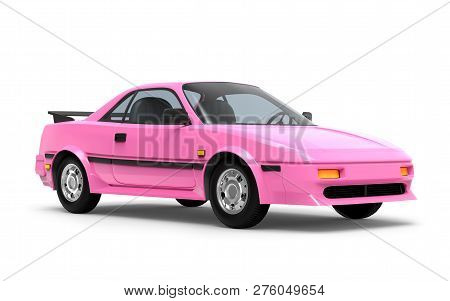 Poster: Retro Car 80s Cyberpunk Style