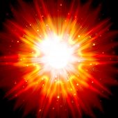 stock photo of warp  - red star flash - JPG 