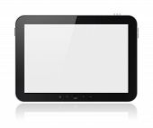 image of portable  - Digital tablet PC with blank screen isolated on white - JPG 