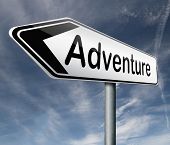picture of world  - adventure road sign travel world live adventurous with outdoor extreme sports world travel and exploration of the wilderness explore the world - JPG 