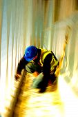 foto of construction worker  - a digitally enhanced picture of a construction worker taken on a building site - JPG 