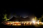 foto of outdoor  - Beautiful wedding tent set up for an outdoor reception - JPG 