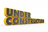 picture of construction  - 3D yellow grey Under Construction text on white - JPG 