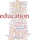 image of education  - Word cloud concept illustration of education studies - JPG 