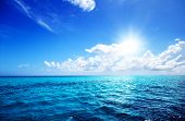 stock photo of ocean  - ocean and perfect sky - JPG 