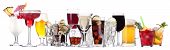 picture of exotic  - different images of alcohol isolated on a white background - JPG 