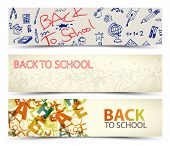 foto of science  - Back to School vector banners with drawings - JPG 