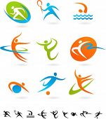 picture of sports  - Set of colorful sport icons  - JPG 
