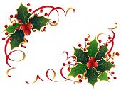 stock photo of art  - Christmas Holly - JPG 