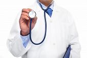 foto of medical doctors  - Hands of medical doctor with a stethoscope - JPG 