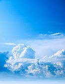 stock photo of conglomerate  - Clouds on blue sky - JPG 