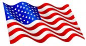 stock photo of american  - American flag waving - JPG 