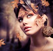picture of nature  - Autumn Woman - JPG 