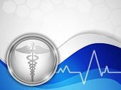 foto of medical doctors  - Abstract medical background with caduceus medical symbol - JPG 