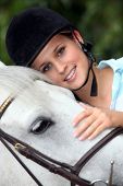picture of horse  - A portrait of a woman and her horse - JPG 