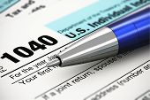 stock photo of business concept  - Tax form business financial concept - JPG 