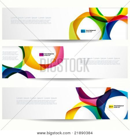 Picture or Photo of Abstract banner with forms of empty frames for your web design.